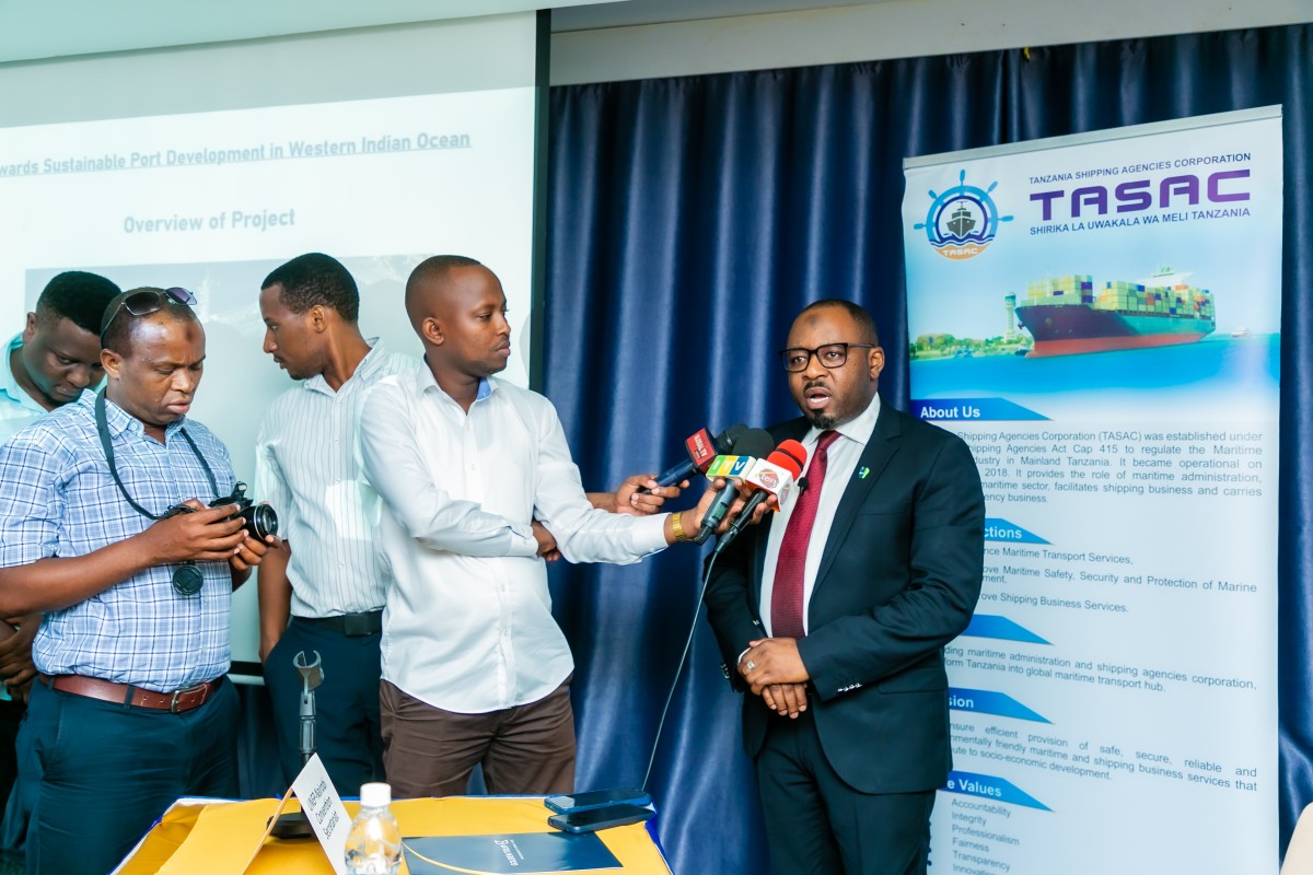 sustainable ports meeting held in dar es salaam in April 2023. The meeting was co-convened by WIOSAP, Nairobi Convention and TASAC, Tanzania